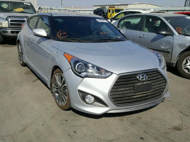 KMHTC6AE2HU313469 - 2017 HYUNDAI VELOSTER T SILVER photo 1