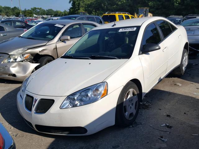 1G2ZF57B684282728 - 2008 PONTIAC G6 VALUE L WHITE photo 2