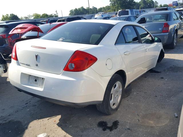 1G2ZF57B684282728 - 2008 PONTIAC G6 VALUE L WHITE photo 4