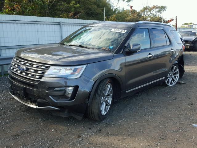 1FM5K8F81GGA11551 - 2016 FORD EXPLORER L GRAY photo 2