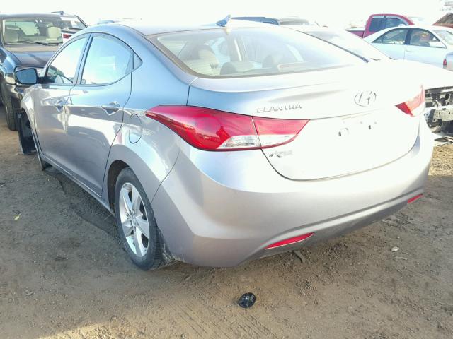 KMHDH4AE3DU713951 - 2013 HYUNDAI ELANTRA GRAY photo 3