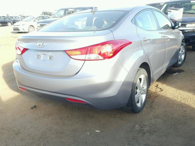 KMHDH4AE3DU713951 - 2013 HYUNDAI ELANTRA GRAY photo 4