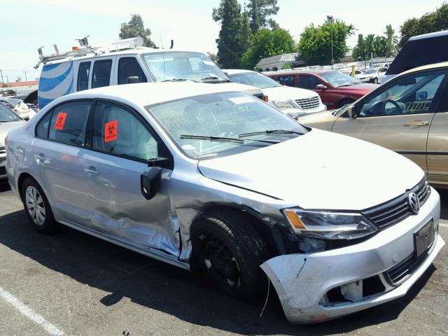 3VW2K7AJ7EM240666 - 2014 VOLKSWAGEN JETTA BASE 银色 照片 1