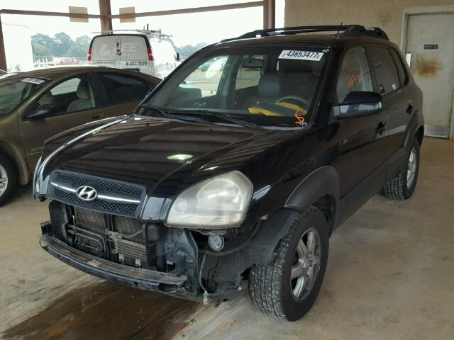 KM8JN12D55U182656 - 2005 HYUNDAI TUCSON GLS BLACK photo 2