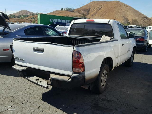 5TENX22N07Z431535 - 2007 TOYOTA TACOMA WHITE photo 4