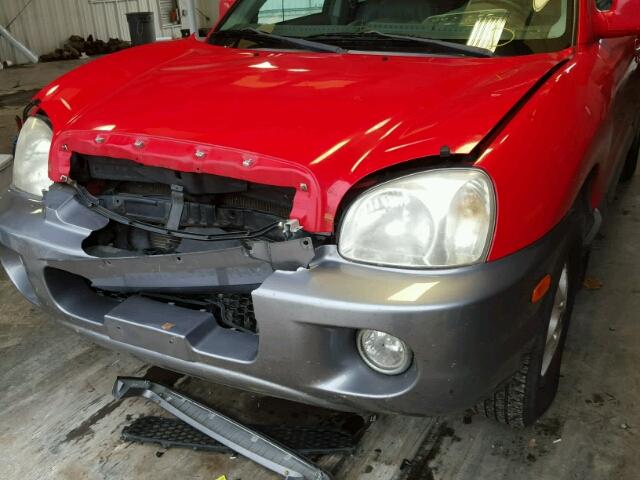 KM8SC73E23U504574 - 2003 HYUNDAI SANTA FE G RED photo 10