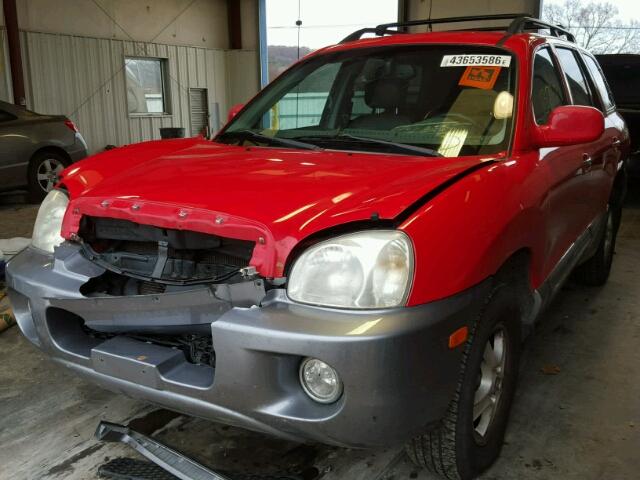 KM8SC73E23U504574 - 2003 HYUNDAI SANTA FE G RED photo 2