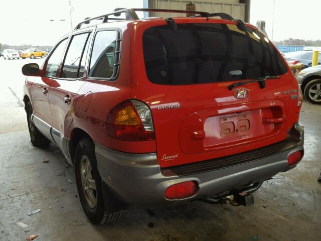 KM8SC73E23U504574 - 2003 HYUNDAI SANTA FE G RED photo 3