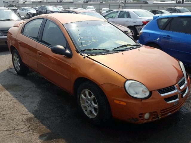 1B3ES56CX5D214655 - 2005 DODGE NEON SXT ORANGE photo 1