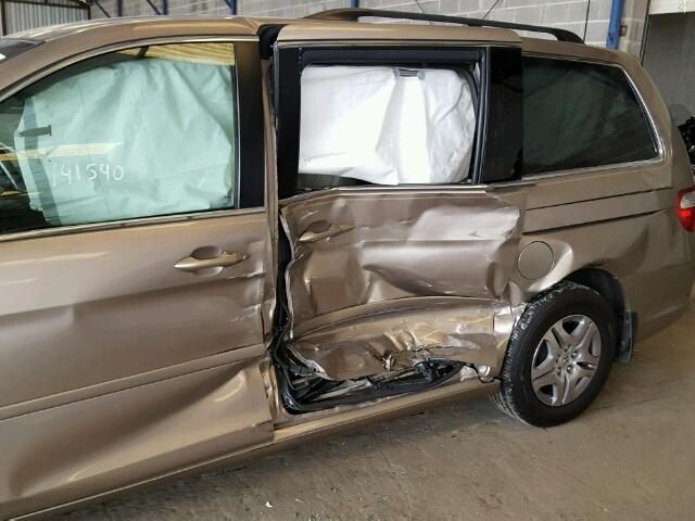 5FNRL38757B422178 - 2007 HONDA ODYSSEY EX GOLD photo 9