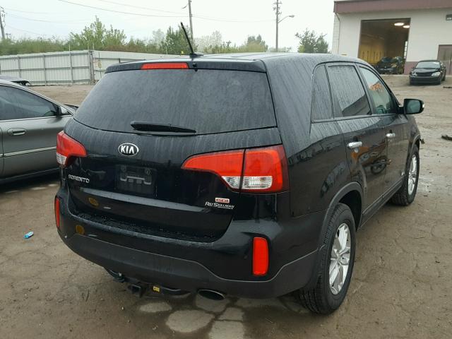 5XYKTCA61EG500254 - 2014 KIA SORENTO LX BLACK photo 4