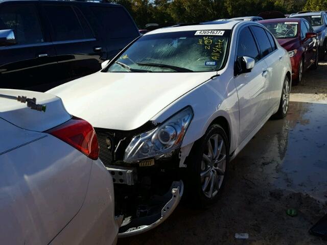 JN1CV6AP9DM713235 - 2013 INFINITI G37 BASE WHITE photo 2