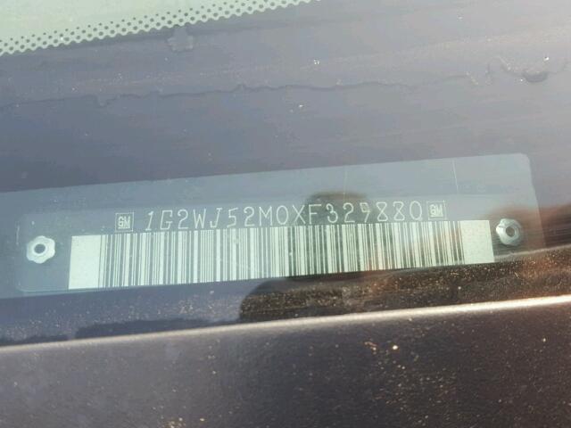 1G2WJ52M0XF329880 - 1999 PONTIAC GRAND PRIX BLACK photo 10