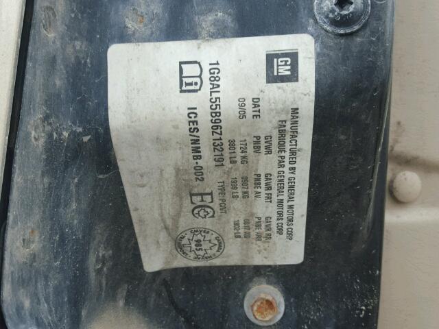 1G8AL55B96Z132191 - 2006 SATURN ION LEVEL GOLD photo 10