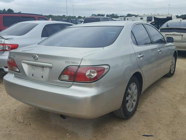 JTHBA30G345001431 - 2004 LEXUS ES SILVER photo 4