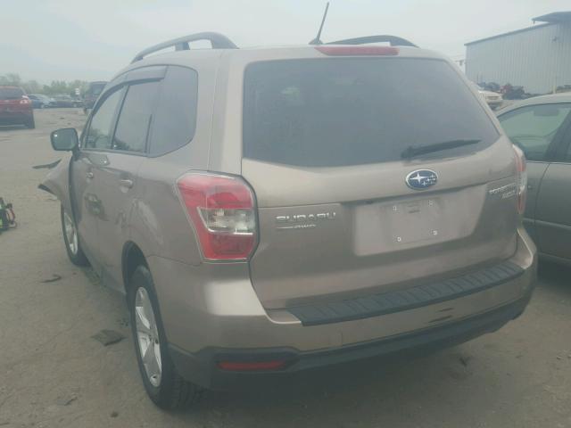 JF2SJADC6FH548077 - 2015 SUBARU FORESTER 2 TAN photo 3