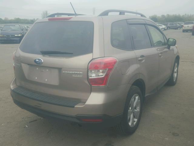 JF2SJADC6FH548077 - 2015 SUBARU FORESTER 2 TAN photo 4