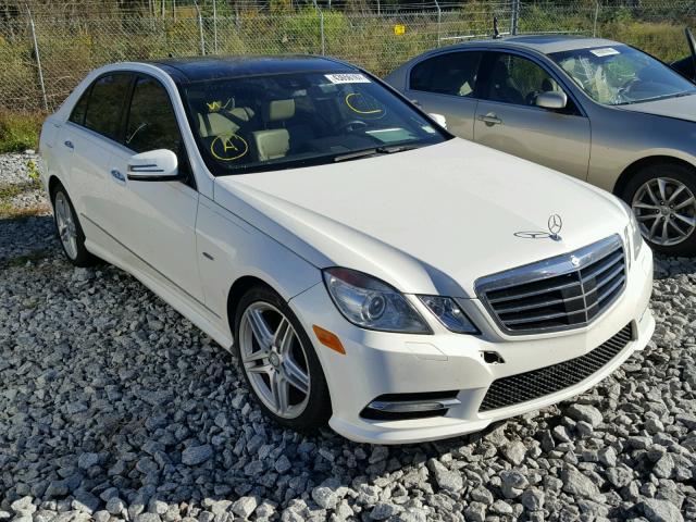 WDDHF5KB4CA588258 - 2012 MERCEDES-BENZ E WHITE photo 1