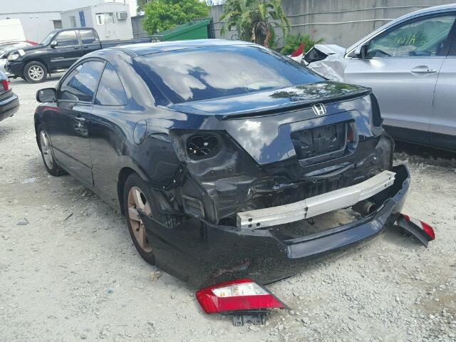 2HGFG11808H529280 - 2008 HONDA CIVIC BLACK photo 3