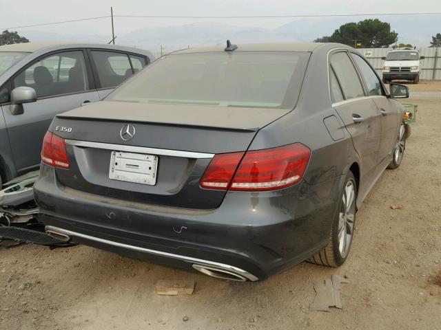 WDDHF5KBXEA824687 - 2014 MERCEDES-BENZ E 350 GRAY photo 4