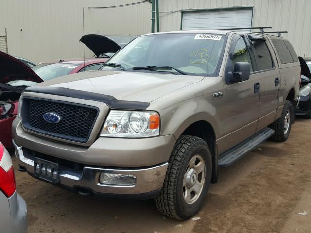 1FTPW14594KA67618 - 2004 FORD F150 BEIGE photo 2