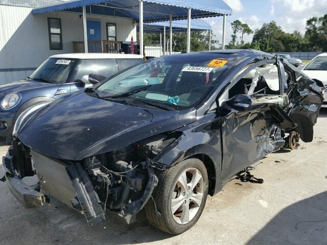 KMHDH4AE0GU626562 - 2016 HYUNDAI ELANTRA BLACK photo 2