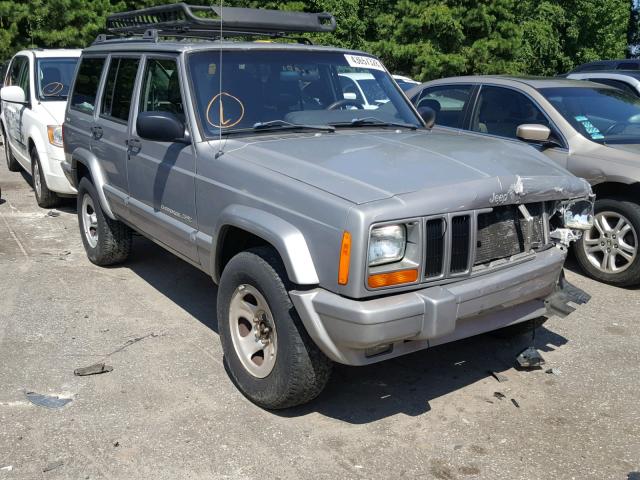 1J4FF58S8YL123173 - 2000 JEEP CHEROKEE C SILVER photo 1