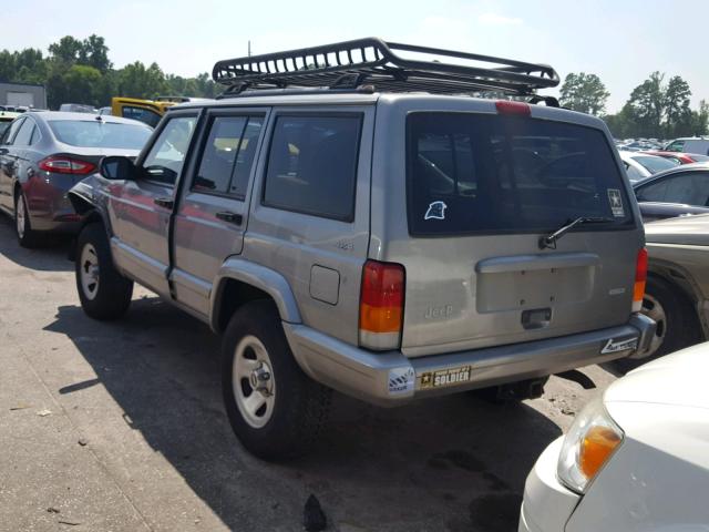 1J4FF58S8YL123173 - 2000 JEEP CHEROKEE C SILVER photo 3