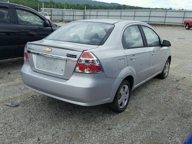 KL1TD5DE9AB086569 - 2010 CHEVROLET AVEO LS SILVER photo 4