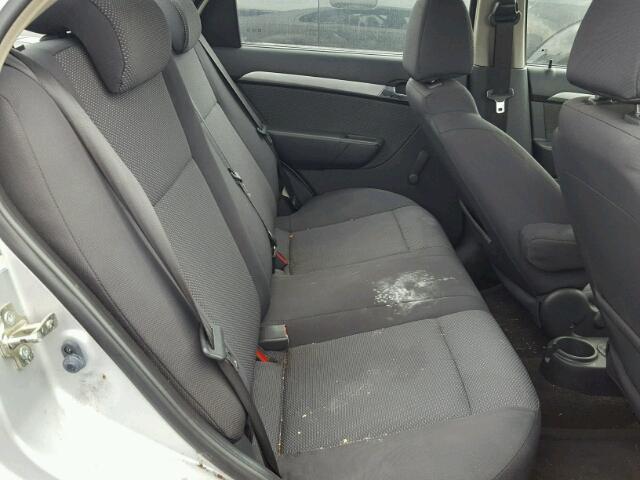 KL1TD5DE9AB086569 - 2010 CHEVROLET AVEO LS SILVER photo 6