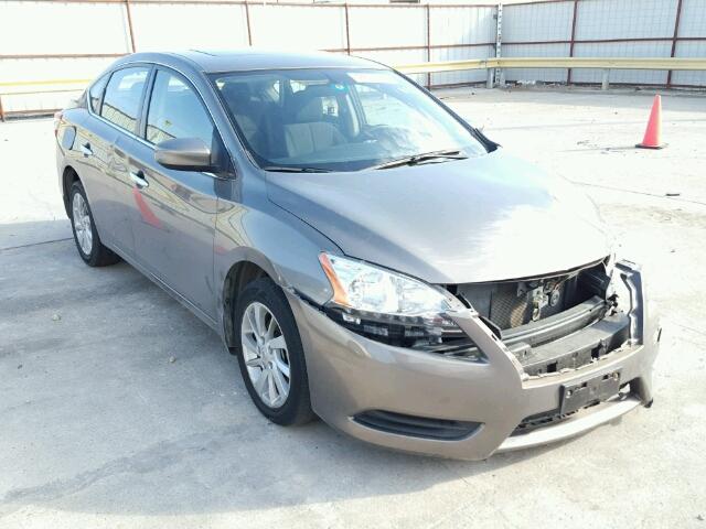 3N1AB7AP9FY255184 - 2015 NISSAN SENTRA S GRAY photo 1