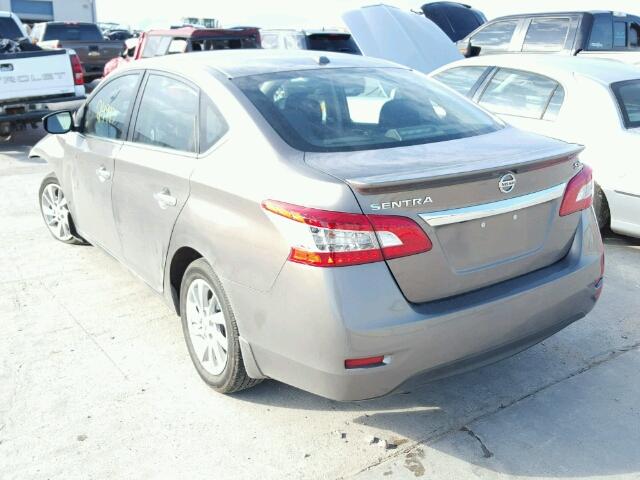 3N1AB7AP9FY255184 - 2015 NISSAN SENTRA S GRAY photo 3