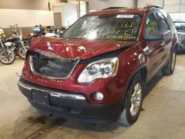 1GKER13D39J193806 - 2009 GMC ACADIA RED photo 2