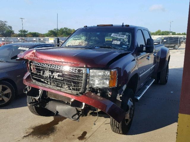 1GT426C84DF142581 - 2013 GMC SIERRA K35 BURGUNDY photo 2