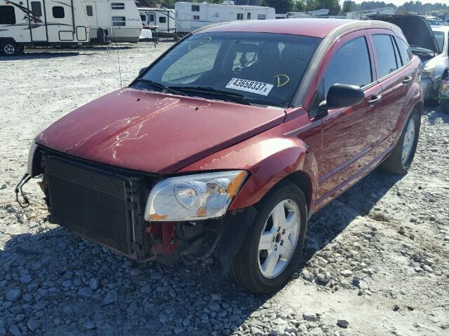 1B3HB48B18D510230 - 2008 DODGE CALIBER SX BURGUNDY photo 2