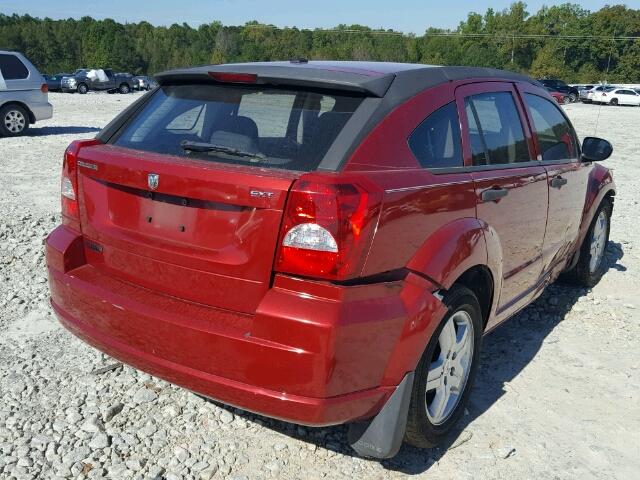 1B3HB48B18D510230 - 2008 DODGE CALIBER SX BURGUNDY photo 4