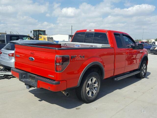 1FTFX1EF4BKE21932 - 2011 FORD F150 SUPER RED photo 4