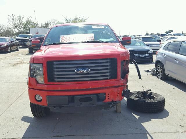 1FTFX1EF4BKE21932 - 2011 FORD F150 SUPER RED photo 9