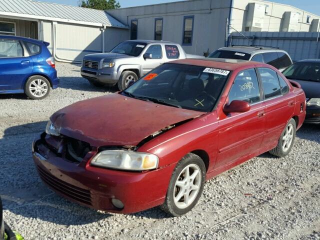 3N1BB51D7YL100079 - 2000 NISSAN SENTRA RED photo 2