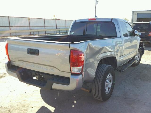 5TFRX5GN9HX080743 - 2017 TOYOTA TACOMA ACC SILVER photo 4