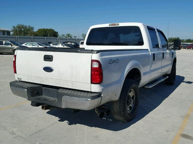 1FTSW21R98EB53085 - 2008 FORD F250 SUPER WHITE photo 4