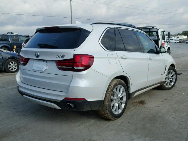 5UXKR0C54F0P12900 - 2015 BMW X5 XDRIVE3 WHITE photo 4