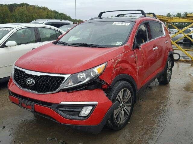 KNDPCCAC3E7578849 - 2014 KIA SPORTAGE E RED photo 2