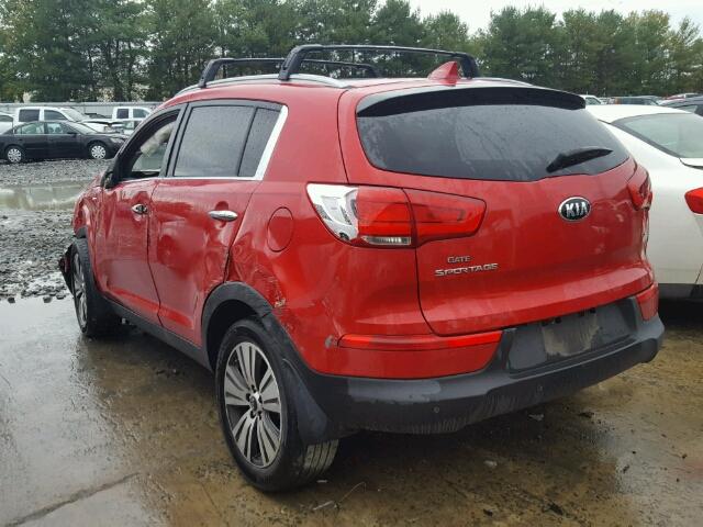 KNDPCCAC3E7578849 - 2014 KIA SPORTAGE E RED photo 3