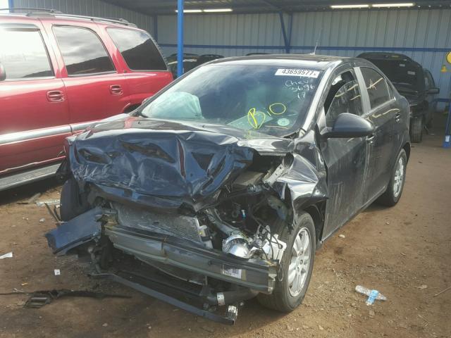 1G1JC5SB1E4185515 - 2014 CHEVROLET SONIC LT BLACK photo 2