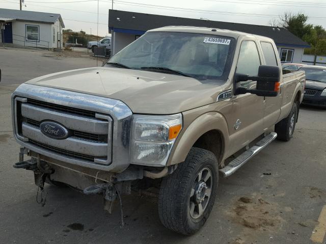 1FT8W3BT1EEB41647 - 2014 FORD F350 SUPER BEIGE photo 2