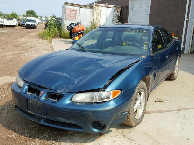 1G2WK52J52F230922 - 2002 PONTIAC GRAND PRIX TEAL photo 2