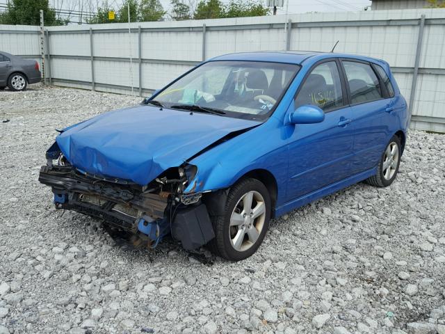 KNAFE161275006927 - 2007 KIA SPECTRA5 S BLUE photo 2