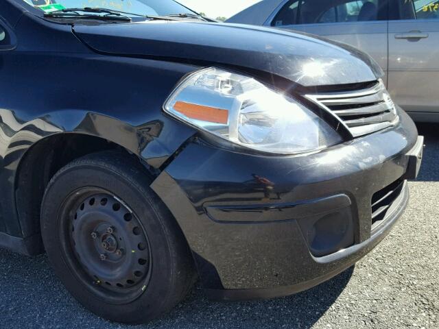 3N1BC1CP9AL451370 - 2010 NISSAN VERSA S BLACK photo 9