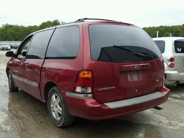 2FMZA52423BB10628 - 2003 FORD WINDSTAR S RED photo 3